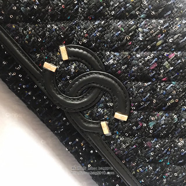 Chanel女包 19春夏粉色花呢 香奈兒大logo翻蓋包 香奈兒鏈條包 香奈爾單肩女包  djc2567